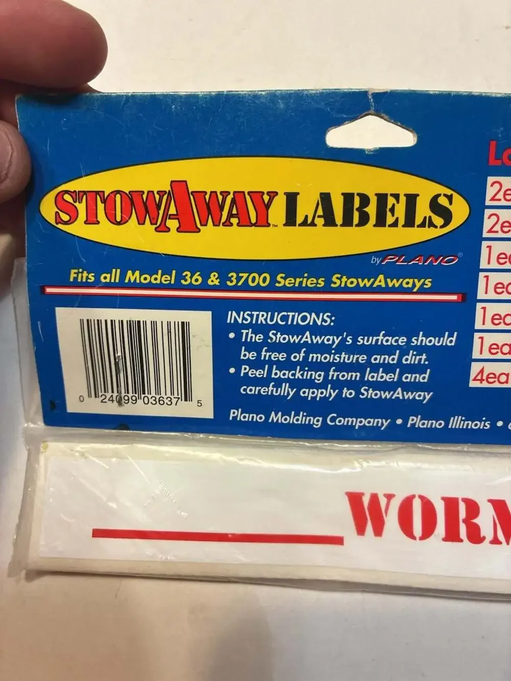 Plano StowAway Labels for Model 36 & 3700 Series Tackle Boxes